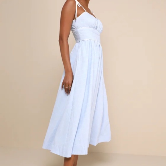 Blue Toe strap charmingly adorable dress Lulu’s - Picture 2 of 4